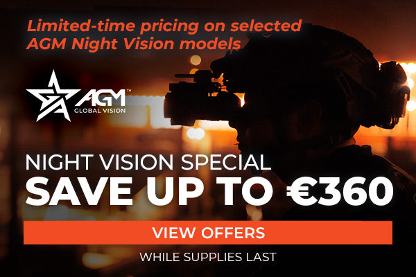 AGM night vision special: save up to €360 on selected night vision models, while supplies last
