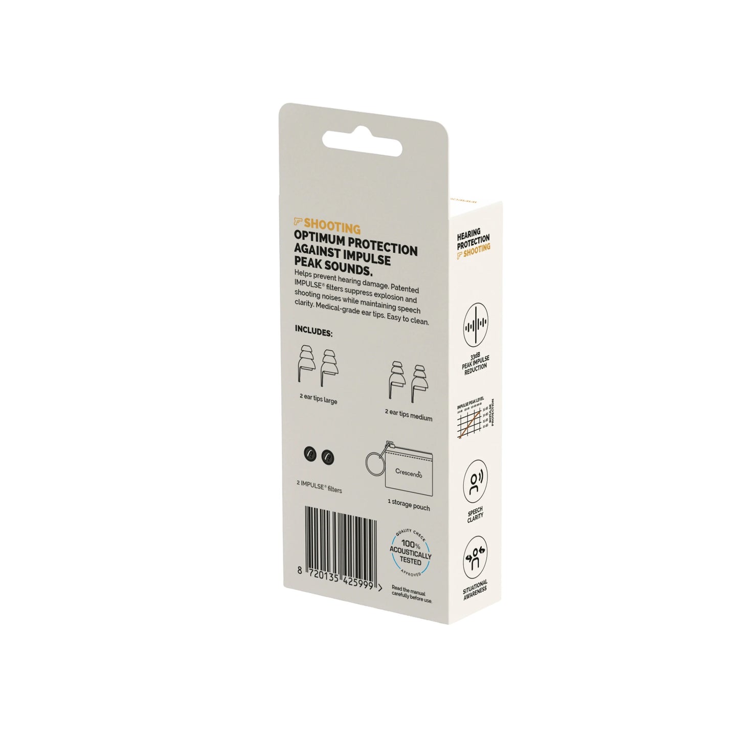 Dynamic Ear Crescendo PR-2599 HP Shooting Earplugs