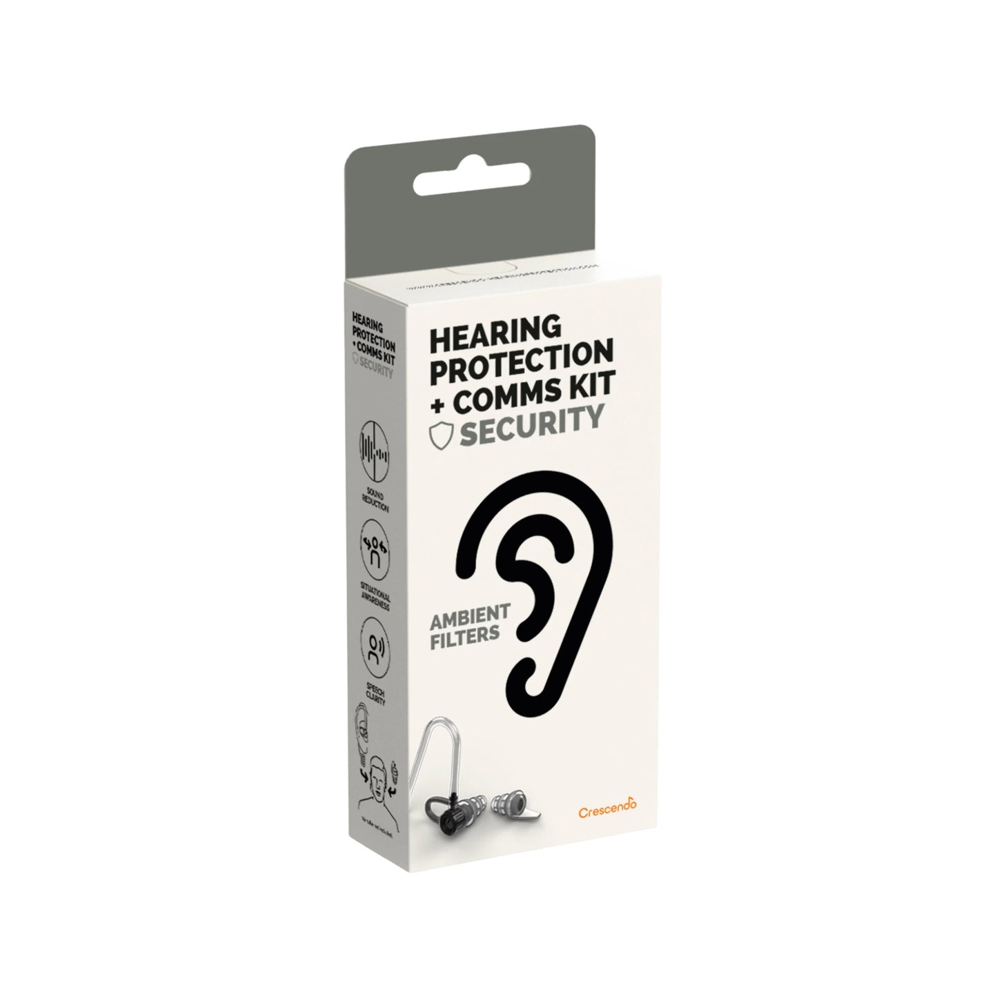 Dynamic Ear Crescendo Comms Kit — Air Tube Radio Hearing Protection