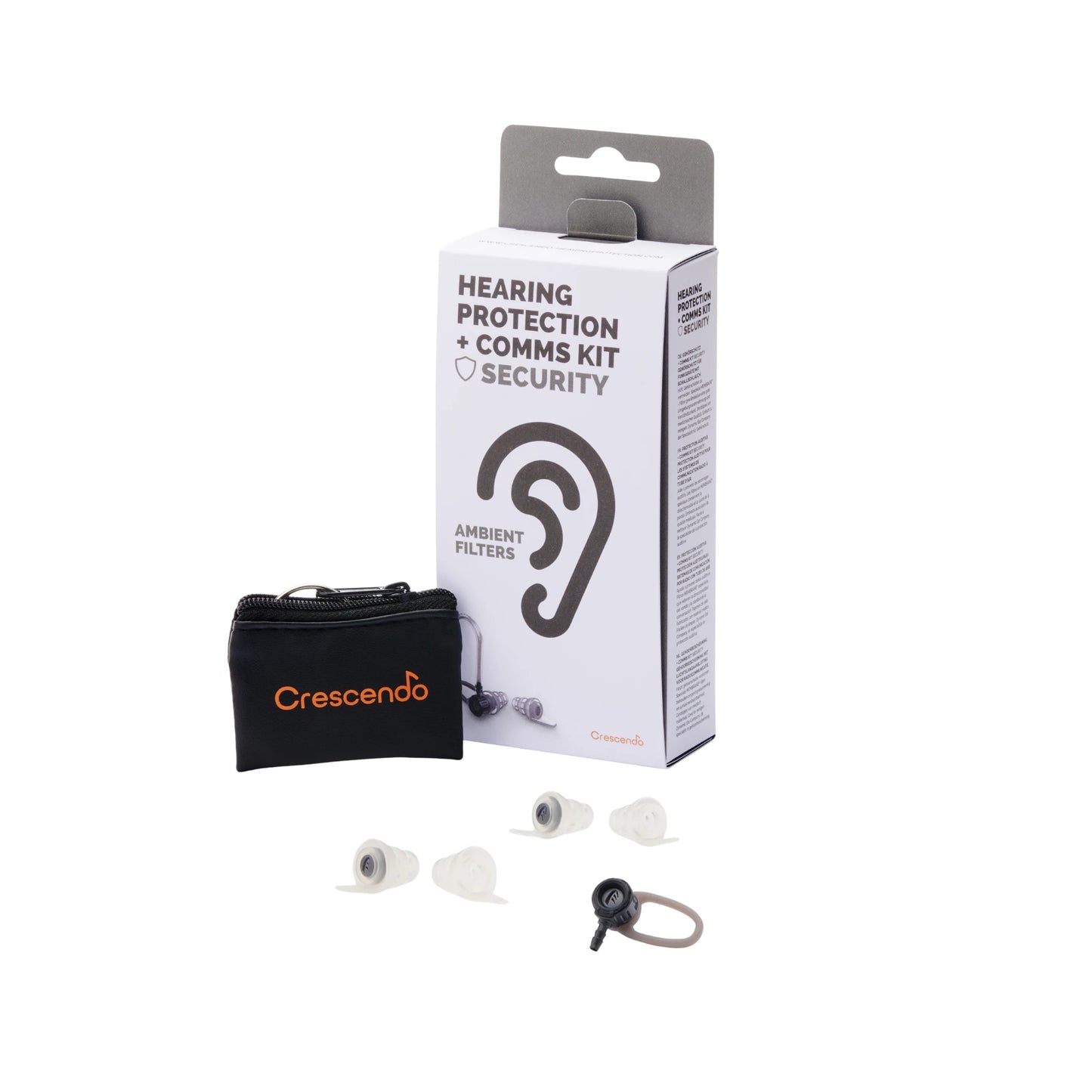 Dynamic Ear Crescendo Comms Kit — Air Tube Radio Hearing Protection