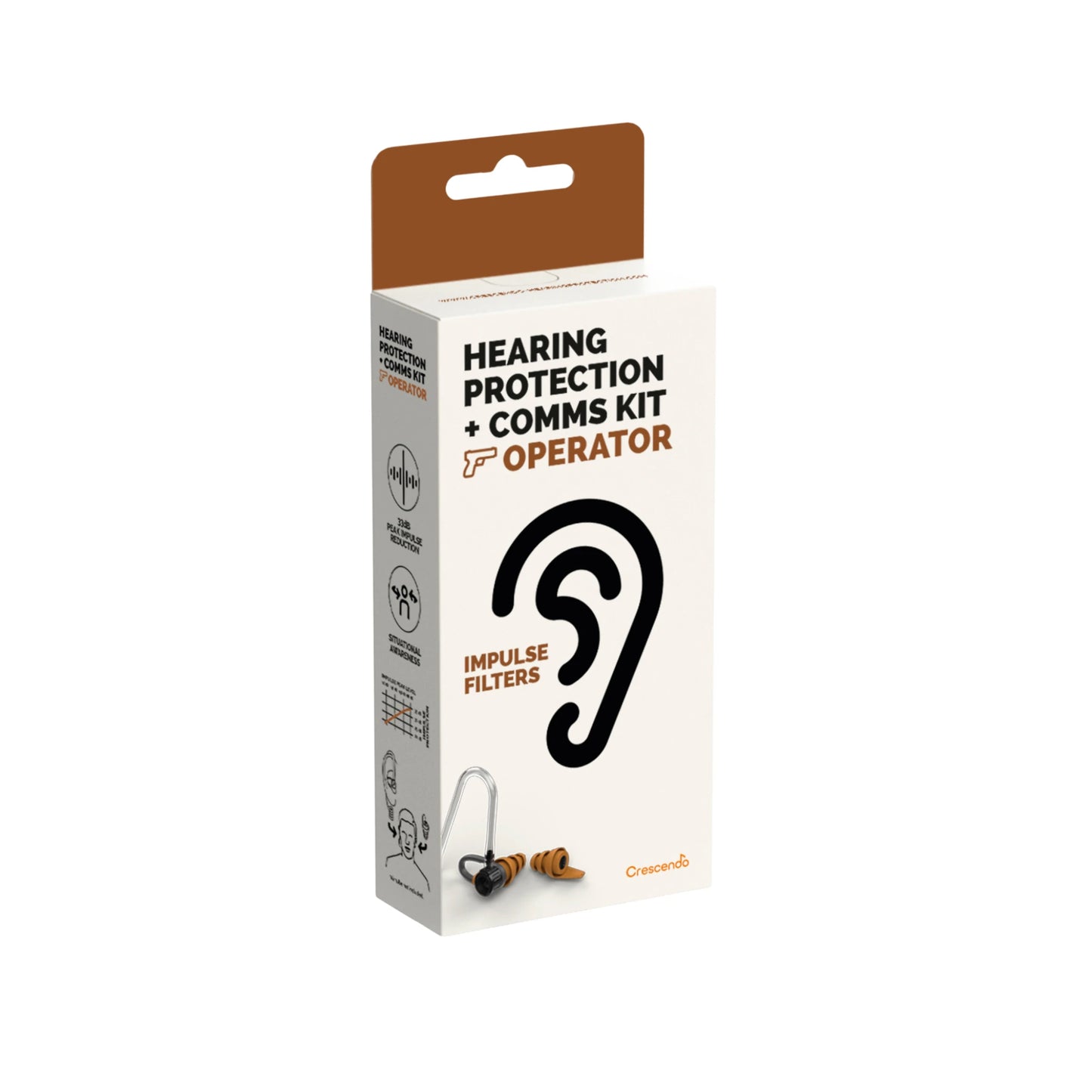 Dynamic Ear Crescendo Comms Kit — Air Tube Radio Hearing Protection