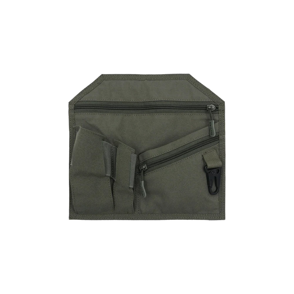 Agilite Hook Backed EDC Organizer Panel, Ranger Green, front view