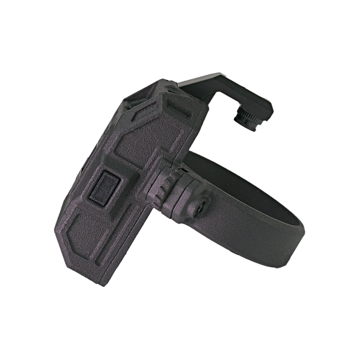 AG Strategics GREC 2 NVG recorder, side view with clamp extended