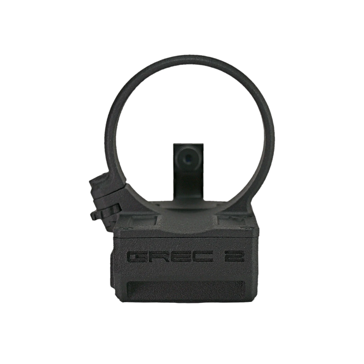 AG Strategics GREC 2 NVG recorder, front view with lens in the clamp ring