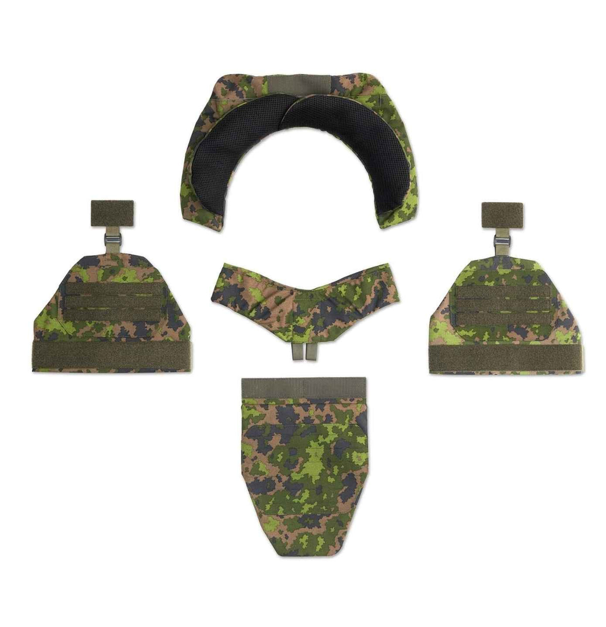 PGD FRAG IIIA Throat Add-on, M05, shown with the other FRAG add-ons