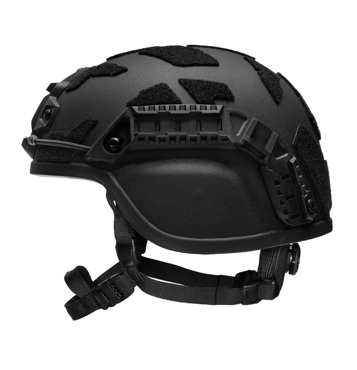 PGD MICH Ballistic Helmet, side view (Black)