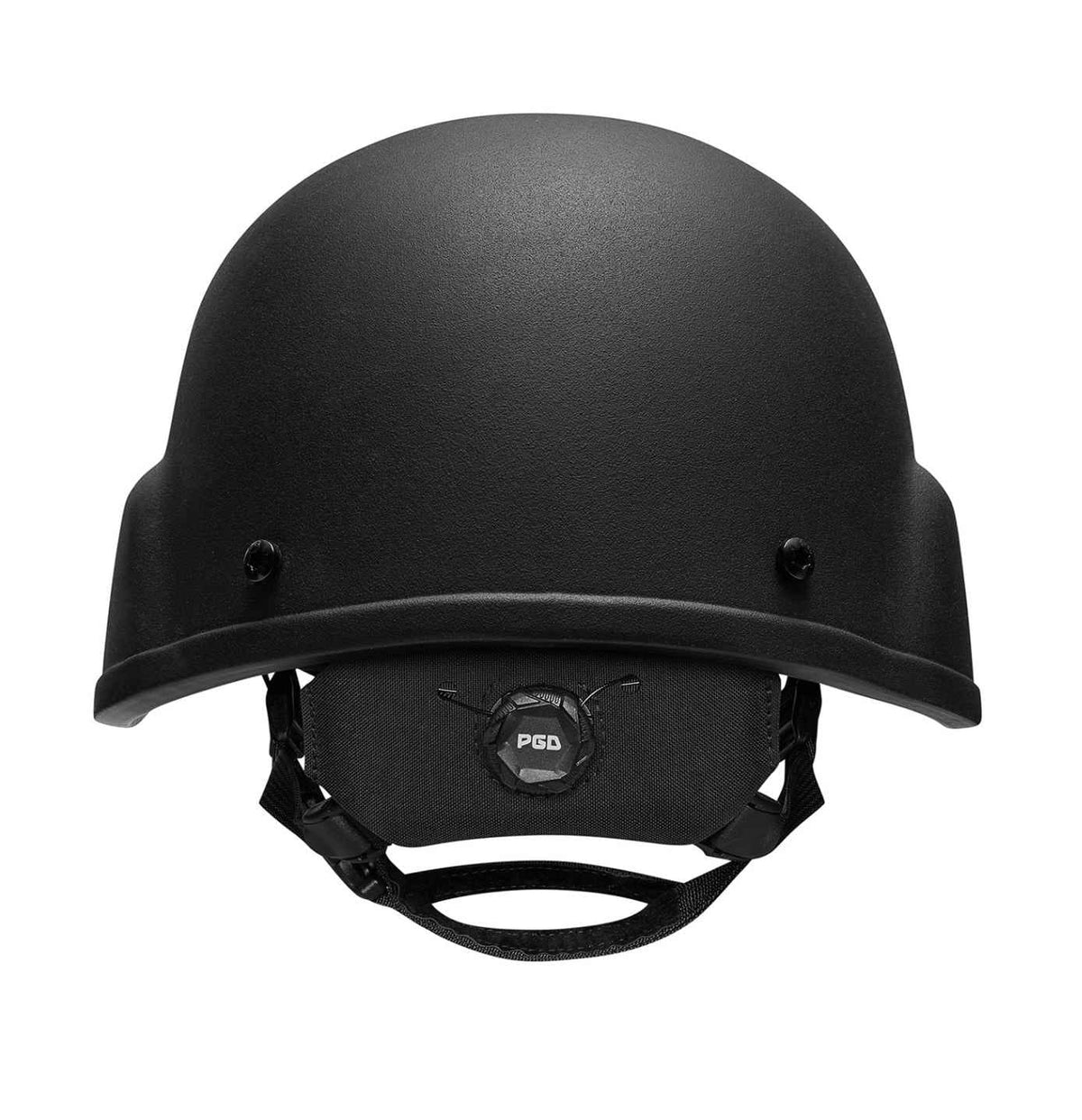 PGD MICH2000 Ballistic Helmet, back view (Black)