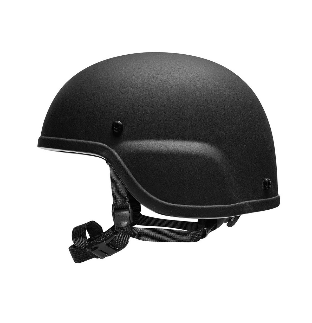PGD MICH2000 Ballistic Helmet, side view (Black)