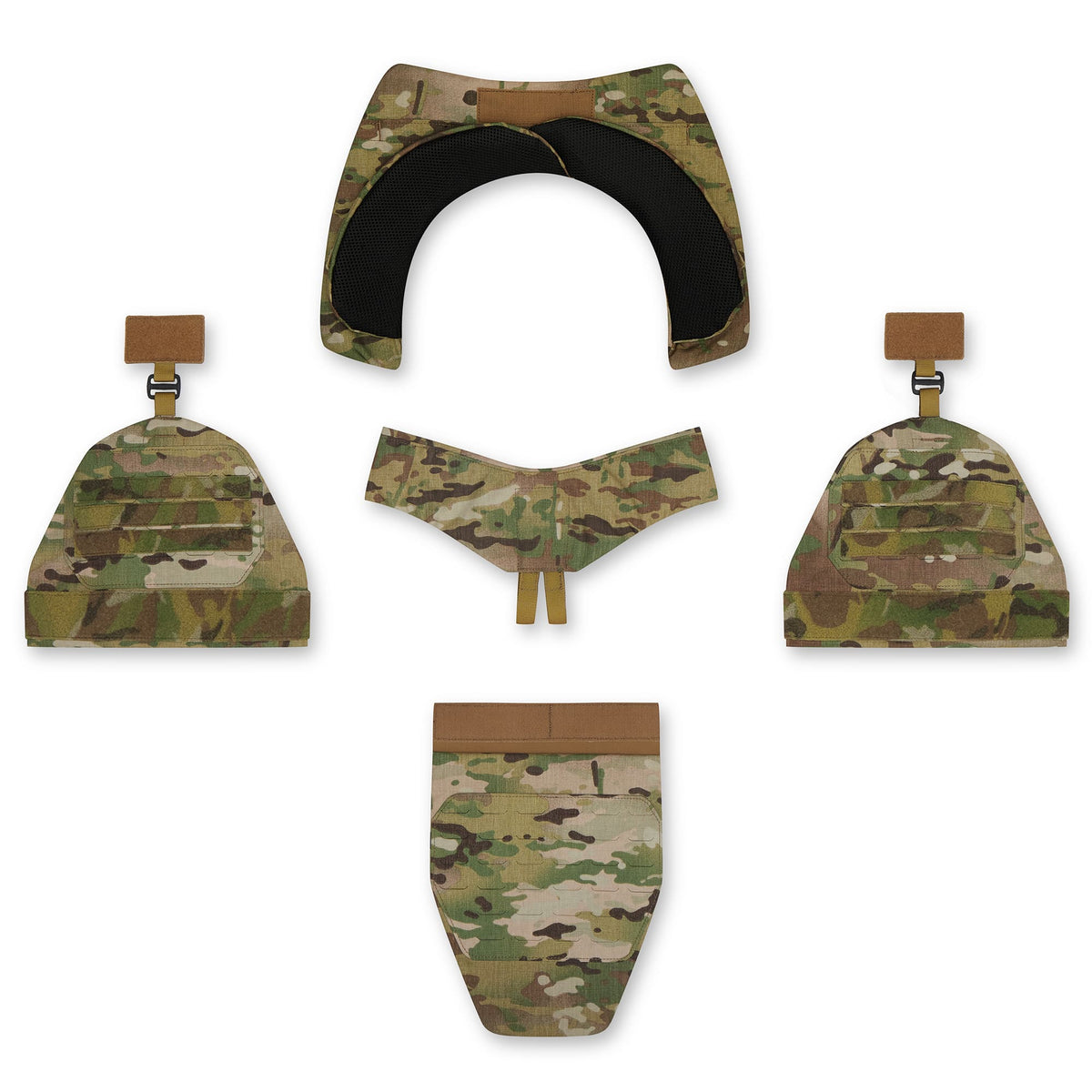 PGD FRAG IIIA Biceps Add-on, Multicam, shown with the other FRAG add-ons