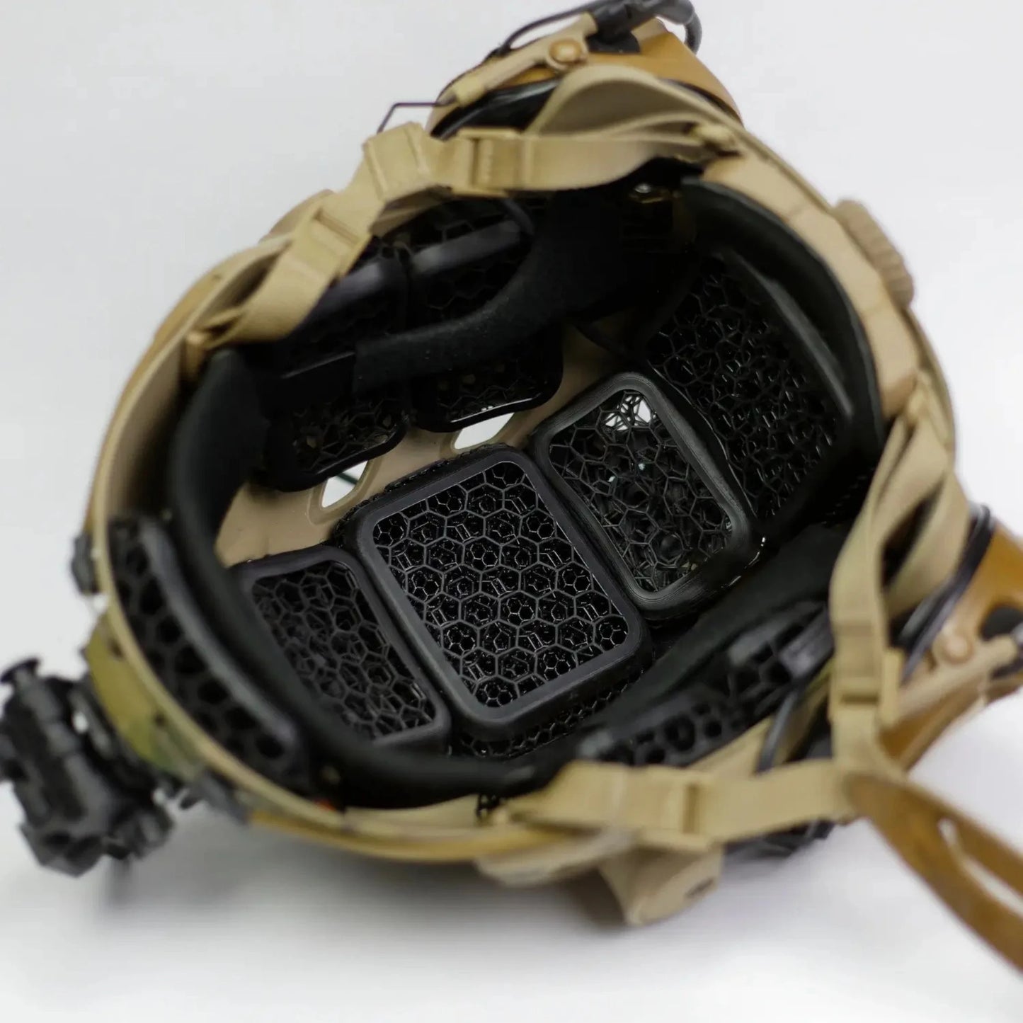 SEND IMPACT AirPad Helmet Padding System mounted in helmet.