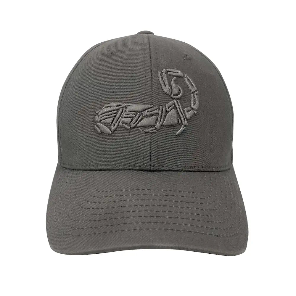 Agilite Scorpion Logo Hat, Wolf Grey, front view