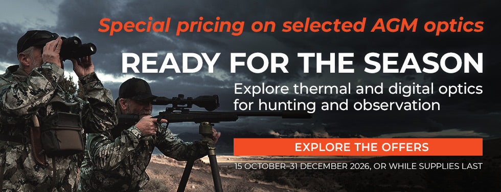 Ready for the season: special pricing on selected AGM thermal and digital optics for hunting and observation, 15 October to 31 December 2026, or while supplies last
